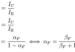 Beta y Alpha de un transistor BJT