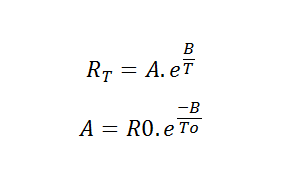 Ecuaciones de cambio de temperatura resistencia NTC/PTC y RMD