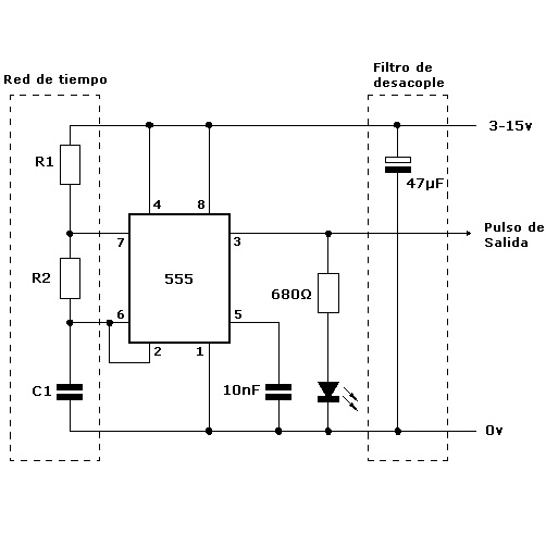 Lm555timer Generador De Tren De Pulsos Electricos