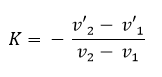 coeficiente de restitucion formula