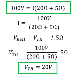 calculo tension de thevenin