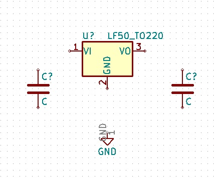 electrontools-regulador de voltaje kicad esquematico