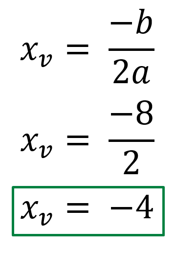 Calcular X del Vertice