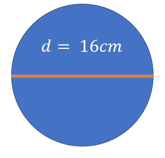 Círculo de 16cm de diametro